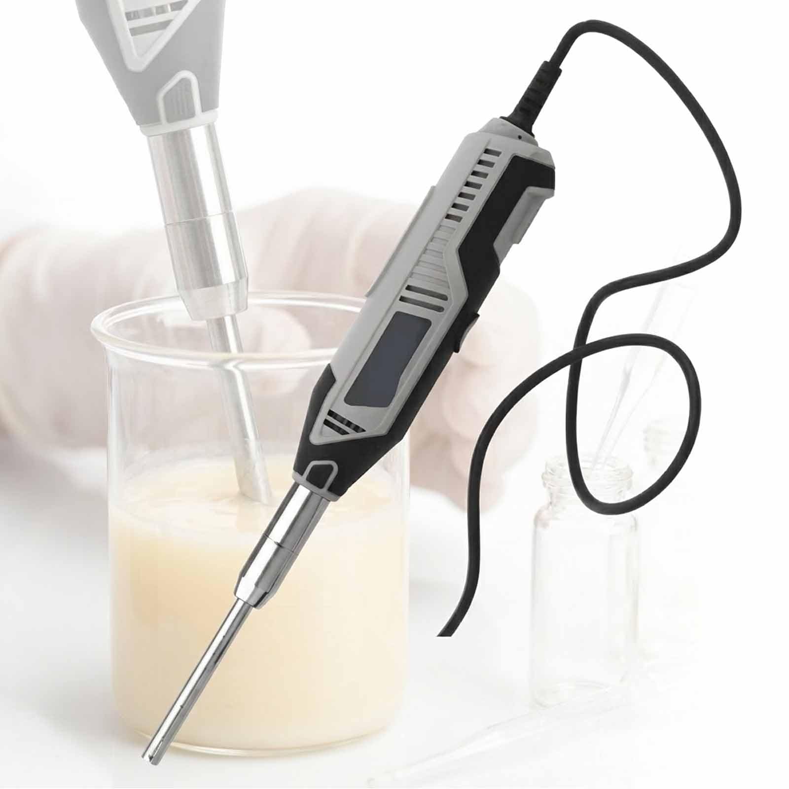 Homogeneizador-Mezclador Portátil De Laboratorio, Homogeneizador-Mezclador De Alto Cizallamiento Y Emulsionador con Cuchilla De 10 Mm, 5.000-35.000 RPM, 6 Velocidades Plugin