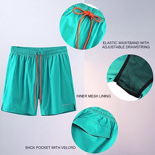 Image of HODOSPORTS Mens Swim Trunks 7 inch Quick-Dry Swim Shorts with Mesh Lining and Pockets