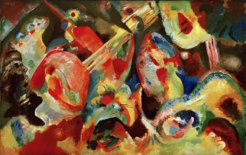 Tableau Improvisation Sintflut Kandinsky pour la décoration murale du salon