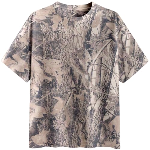 Image of Womens Camo Shirt Oversized Maple Leaf Short Sleeve T Shirts Tops