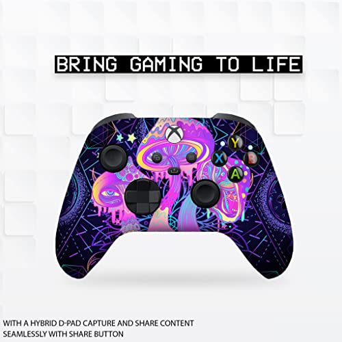 Psychedelic Mushrooms Customised Wireless Controller for Xbox by BCB. Original Xbox Controller Compatible with Xbox One / Series X & S Console. Customized with Water Transfer Printing (Not a Skin) - Image 3