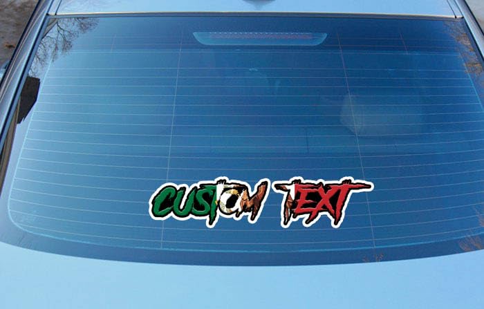 Miniatura 2 de Mexico Flag Lettering Custom Text Personalized Text Windshield Banner Decal Sticker Front or Back Window Bumper Truck Car SUV Mexicano, Bandera,