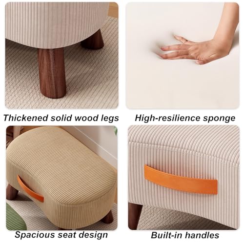 Pouf de rangement incurvé pour optimiser l'espace du salon - 5