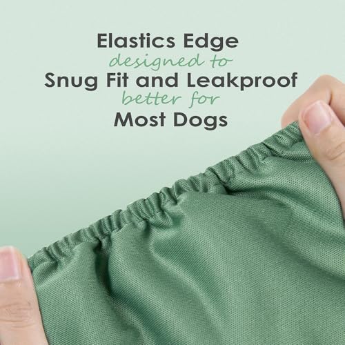 Image of wegreeco Washable Male Dog Belly Band (Stylish Pattern)- Pack of 3 - Male Dog Belly Wrap, Dog Diapers Male (Green Series, X-Large)