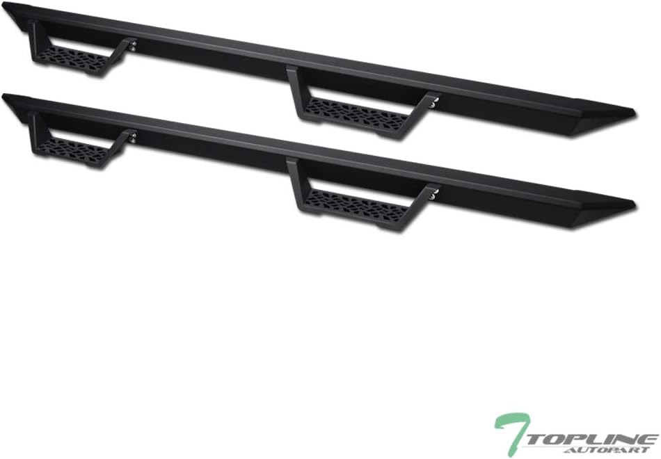 R&L Racing Matte Black Modular Drop Step Nerf Bars Board Compatible with 2007-2018 Toyota Tundra CrewMax Cab