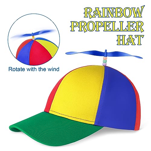 Aomig Propeller Mütze, Bunte Propellermütze, Hubschraubermütze Propeller Cap, Hubschrauber-Kappe, Baseball Cap Party Hut für Erwachsene (Grün Baseballkappe)