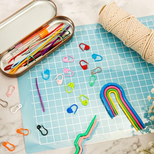 Conjunto de 62 agulhas de fios, agulhas cegas sortidas de olhos grandes, agulhas de tapeçaria curvad