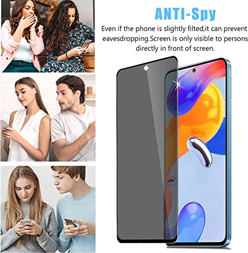 Image of Anti-Spy Privacy Tempered Glass Screen Protector Compatible For Xiaomi Note 10 Pro /Note 10 Pro Max Cellphone (Black,Pack Of 1) Full Coverage Screen Guard With Easy Installation Kit