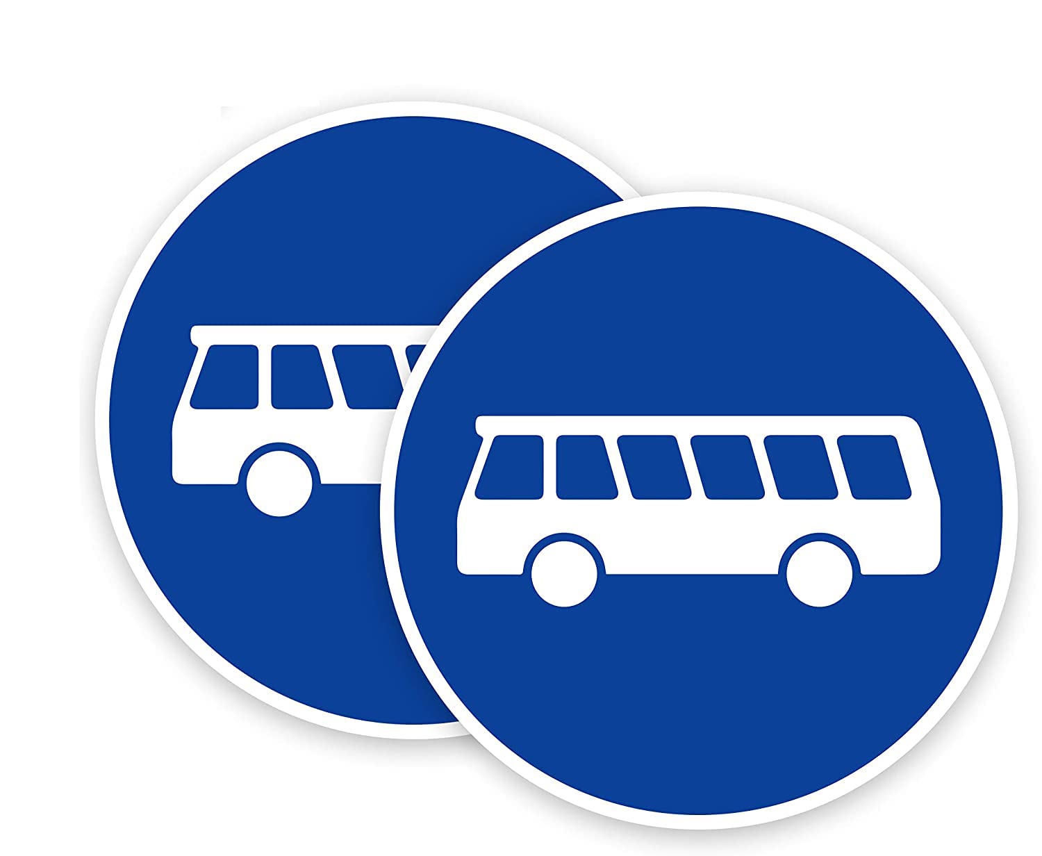 Pack of 2 Bus Stop Sign Stickers(150 mm) with Waterproof - Traffic Rules Stickers #TR082B Stickers Limited