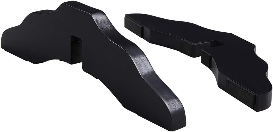 unipaws Support Feet for Wooden Pet Gate, Freestanding Dog Gate, Set of 2, Design for 0.71 inches Thickness Panel, Black
