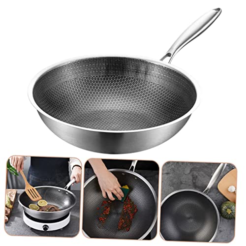 Sartén Wok de Acero Inoxidable con Mango Honeycomb miniatura 5