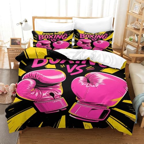 Housse de couette boxe 3D 140x200cm une idée cadeau originale pour petits-enfants