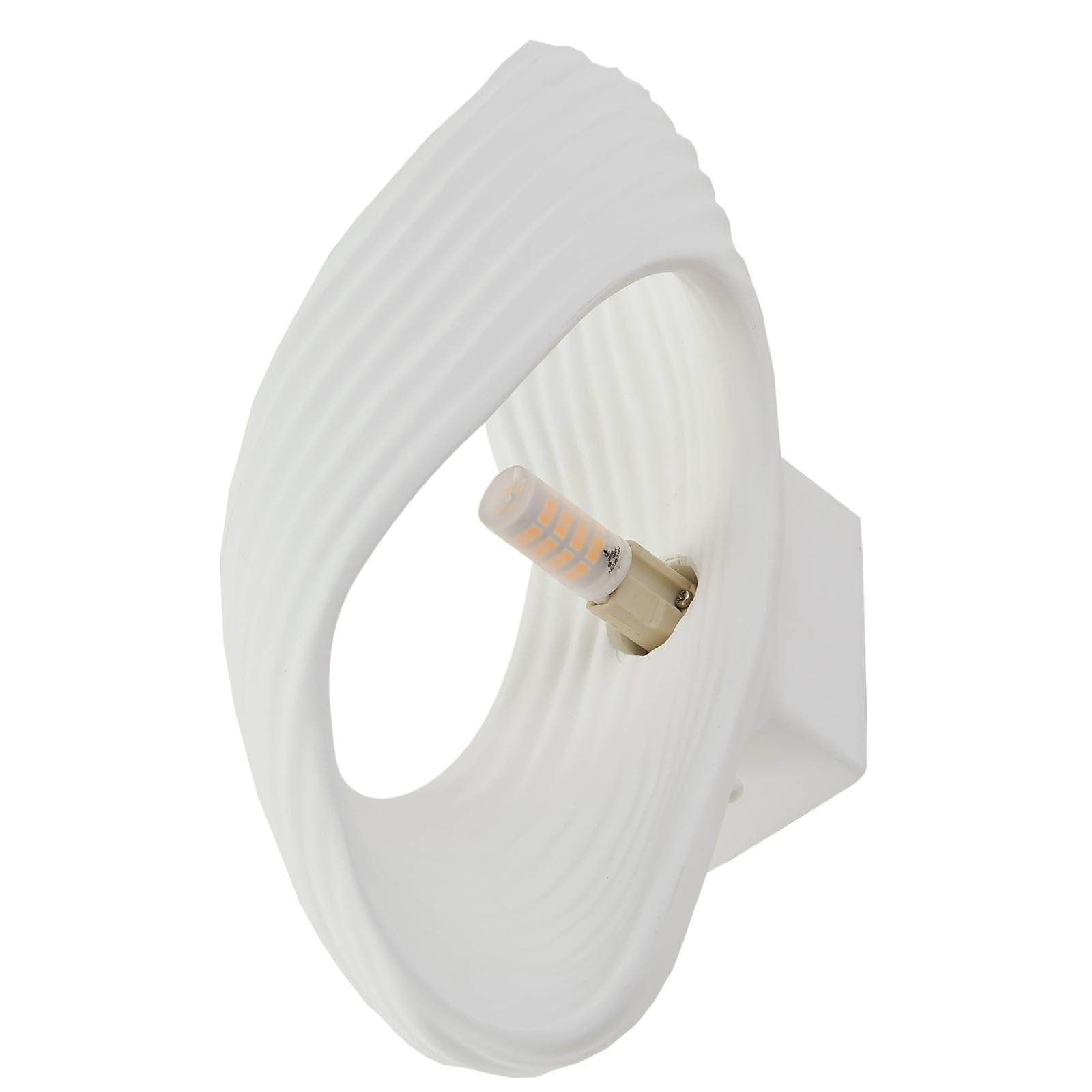Lindby Applique Murale Ornela AI à intensité variable (Moderne) en Blanc Plâtre/Terre Cuite e. a. pour Salon & Salle manger (1 lampe,à G9), Lampe Eclairage Luminaire Mural