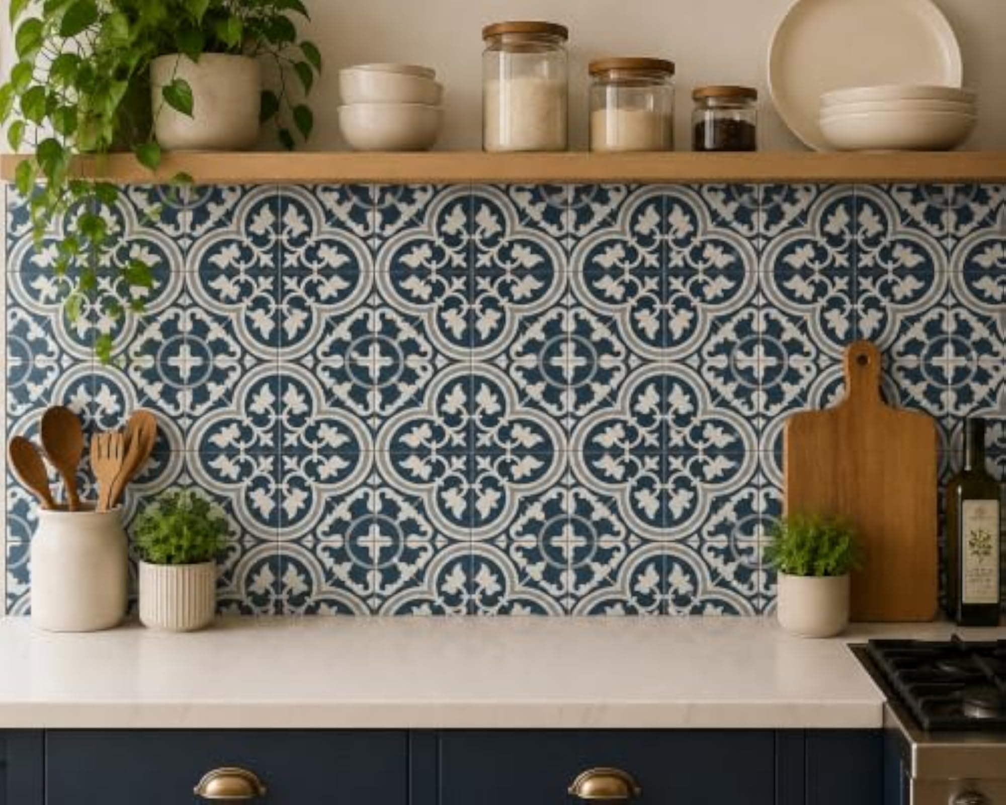 Bruges Peel and Stick Tile Stickers for Kitchen & Bathroom
