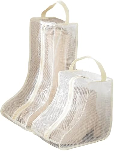 2 juegos de almacenamiento de botas, botas cortas portátiles y altas para almacenamiento o bolsa protectora, bolsas de polvo para zapatos, fundas