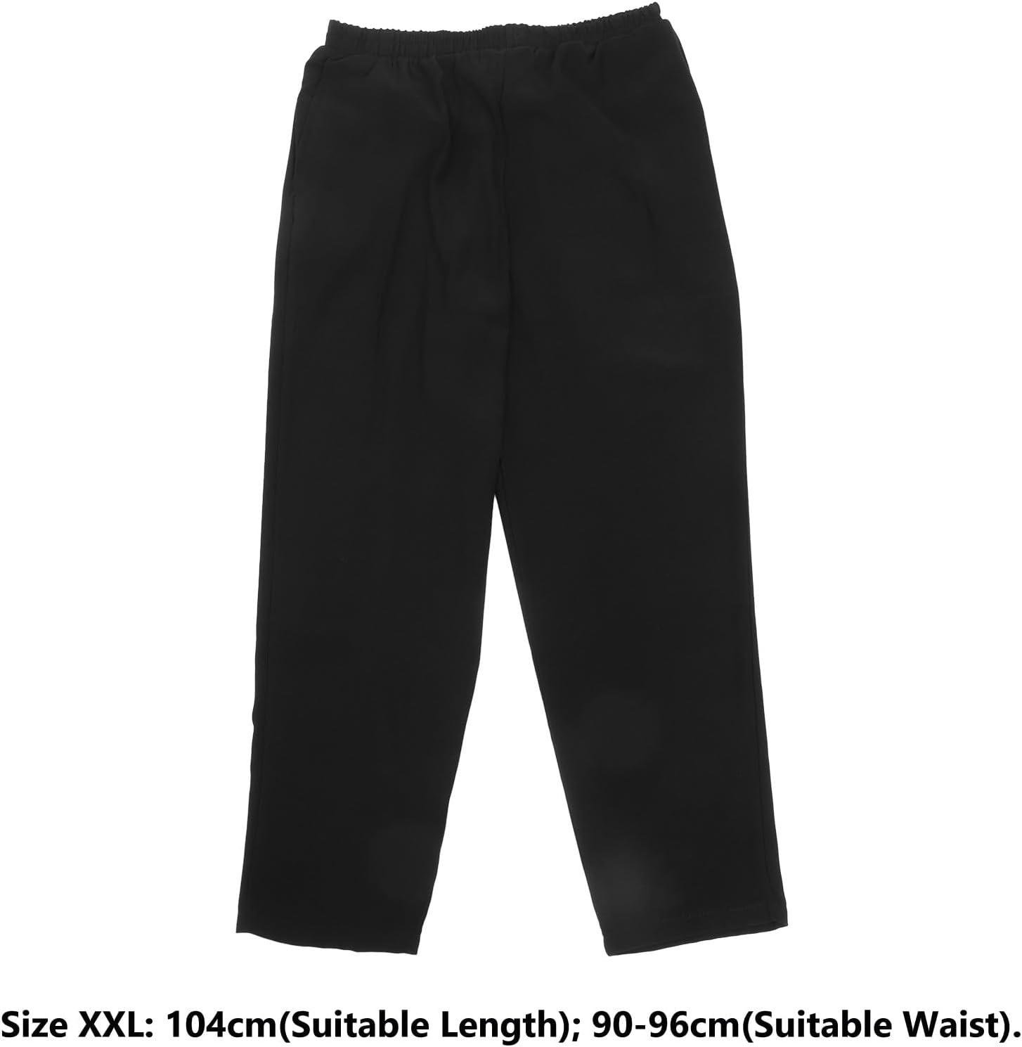 Chef Work Pants for Men Black, Breathable Kitchen Uniform Trousers with Pockets, Restaurant Chef Vent Baggy Pants for Cooks and Servers Size XXL
