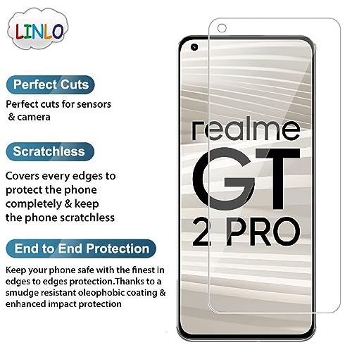 Image of Tempered Glass Screen Protector Compatible for Realme GT 2 Pro with Full Screen Coverage; Except Edges and Easy Installation Kit(Transparent), Pack of 1