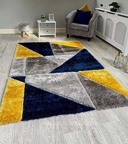 Image of Modern Quality Carpet /Trending Design Hand Woven Fluffy Rug /Mats for Bedroom /Dinning Hall /Living Room 2-inch Thick [Size 4x6 feet]