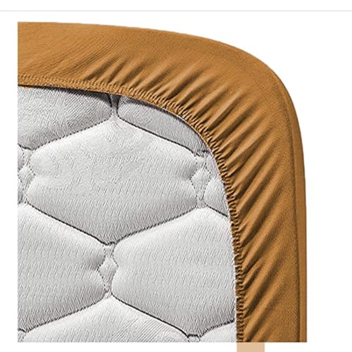 Image of Maximus Premium Double Bed Waterproof Mattress Protector Cover | Breathable Terry Cotton Bed Protector, Double Bed (72 X 60, Beige)
