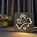 Produktbild kingpo Hölzernes geschnitztes Nachtlicht, USB-Wieder aufladbares Nachtlicht, kreative Tatzen-Druck-Lampe, LED-Schlaftischlampe verwendbar für Inneneinrichtung oder als Geschenk