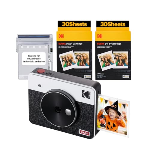 KODAK Mini Shot 3 Retro Fotocamera Istantanea & Stampante, Bianco