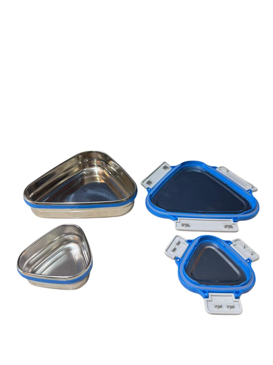 Buy VH Trinex Stainless Steel Lunch Box, Triangle Shape, Blue