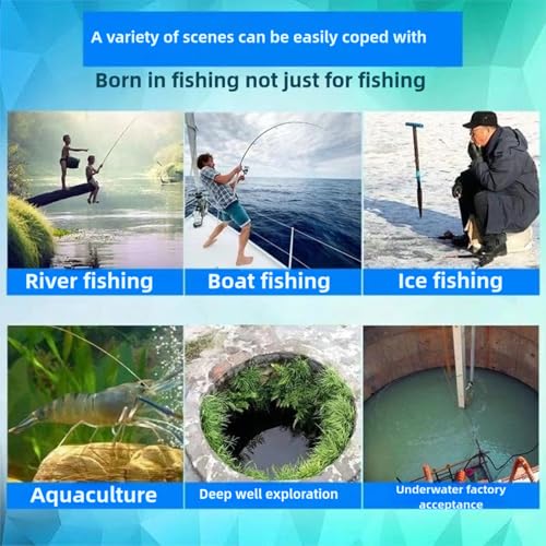 Image of Underwater Fishing Camera with Infrared Night Vision, IP67 Waterproof Portable Fish Finder for Ice Fishing, Kayak, Boat, River & Lake