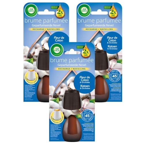 Recharges Diffuseur Brume Air Wick Fleur de Coton Orchidée x3