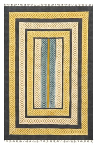 Tapis kilim rectangulaire coton pour salle à manger et salon moderne - 2