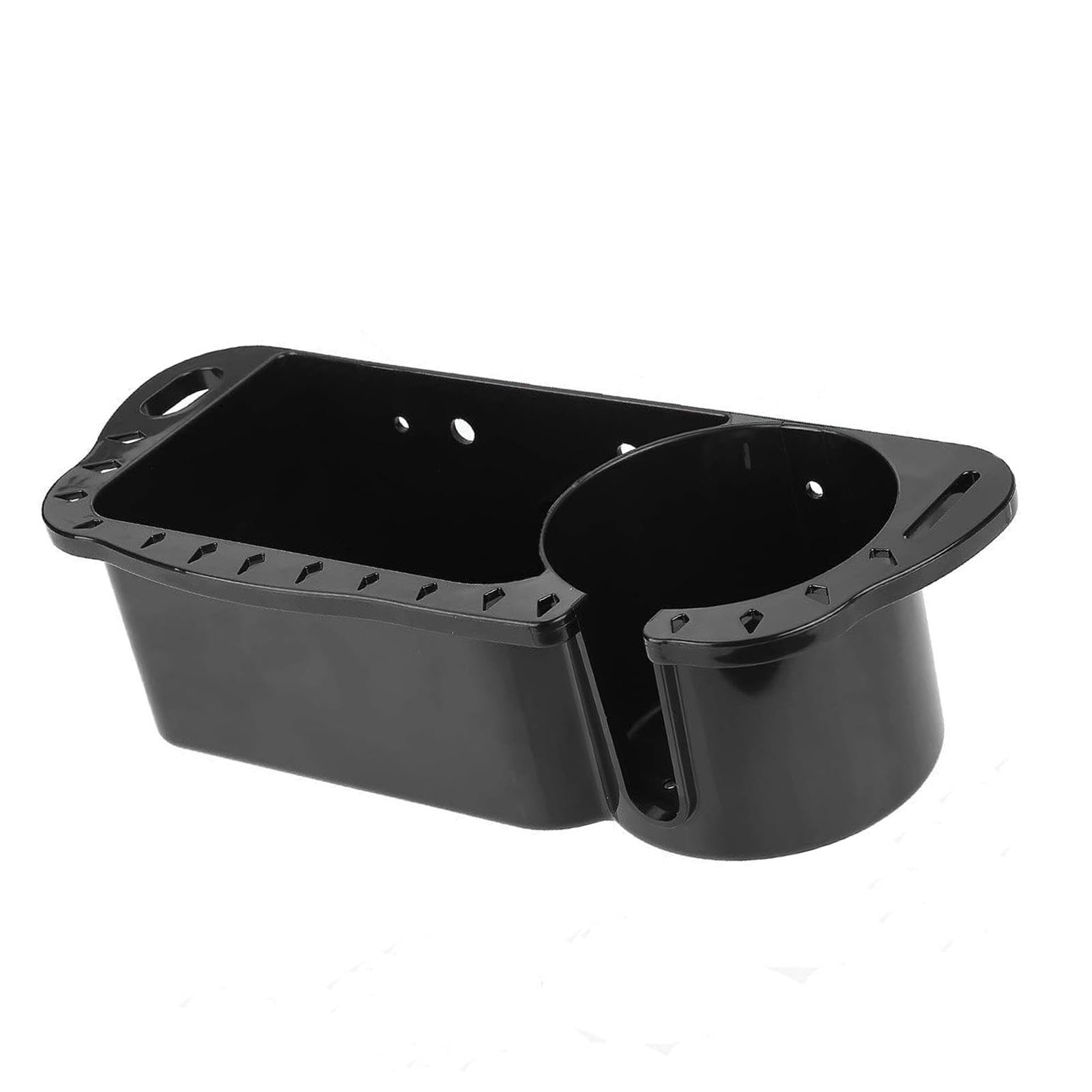 Milageto Organisateur de Caddie de Bateau, pièces de pêche, Durable, Stable, Double Porte-gobelet de Bateau Profond boîte de Caddie de Stockage Marin pour Bar