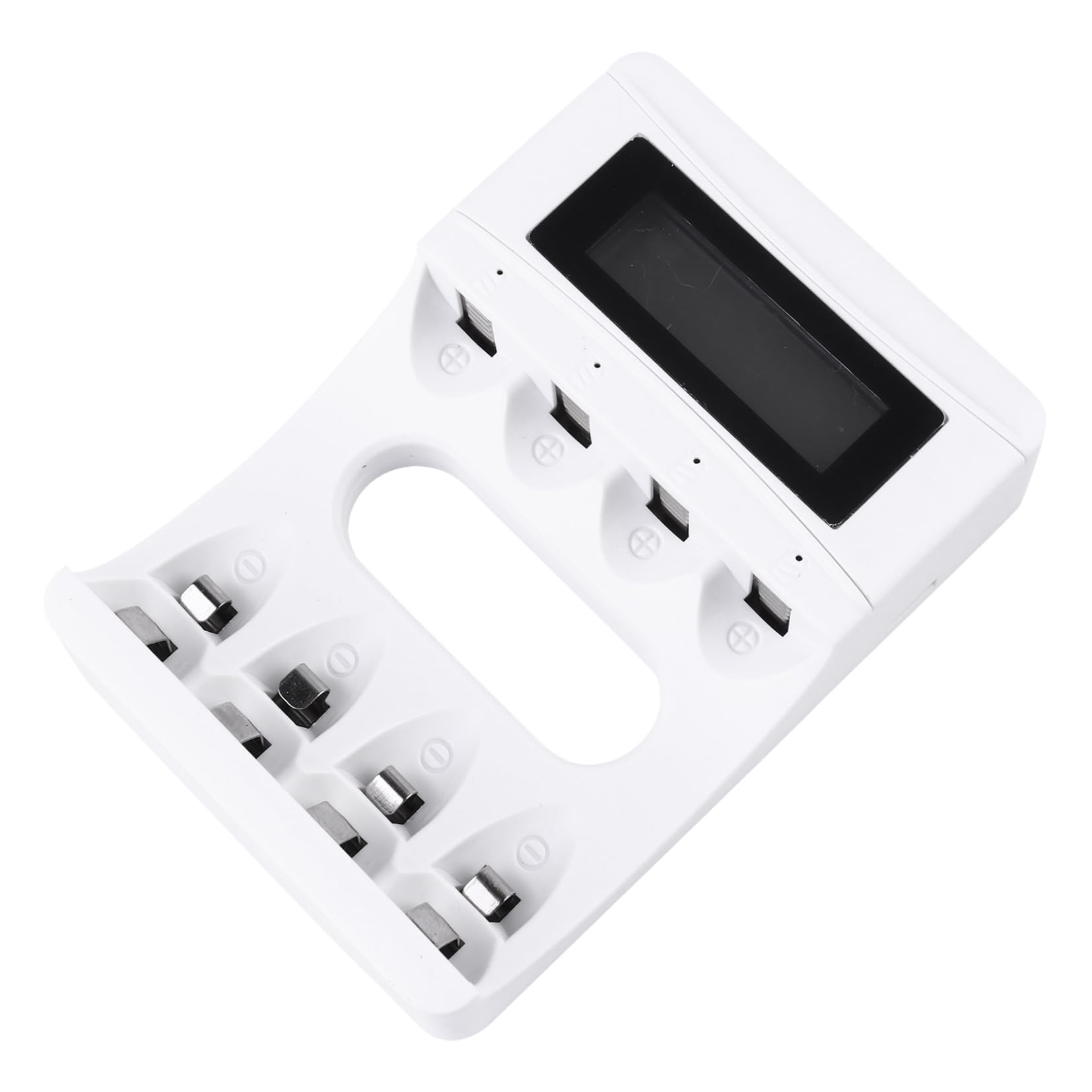 Uonlytech Cargador De Batería Recargable De 3 Piezas Y 4 Bahías con Pantalla LCD para Baterías Recargables C