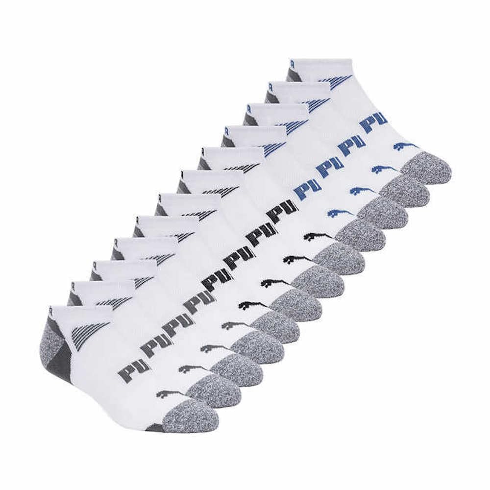 PUMA Repreve - Calzini sportivi da uomo, 12 paia, colore: Bianco, bianco, 8-12
