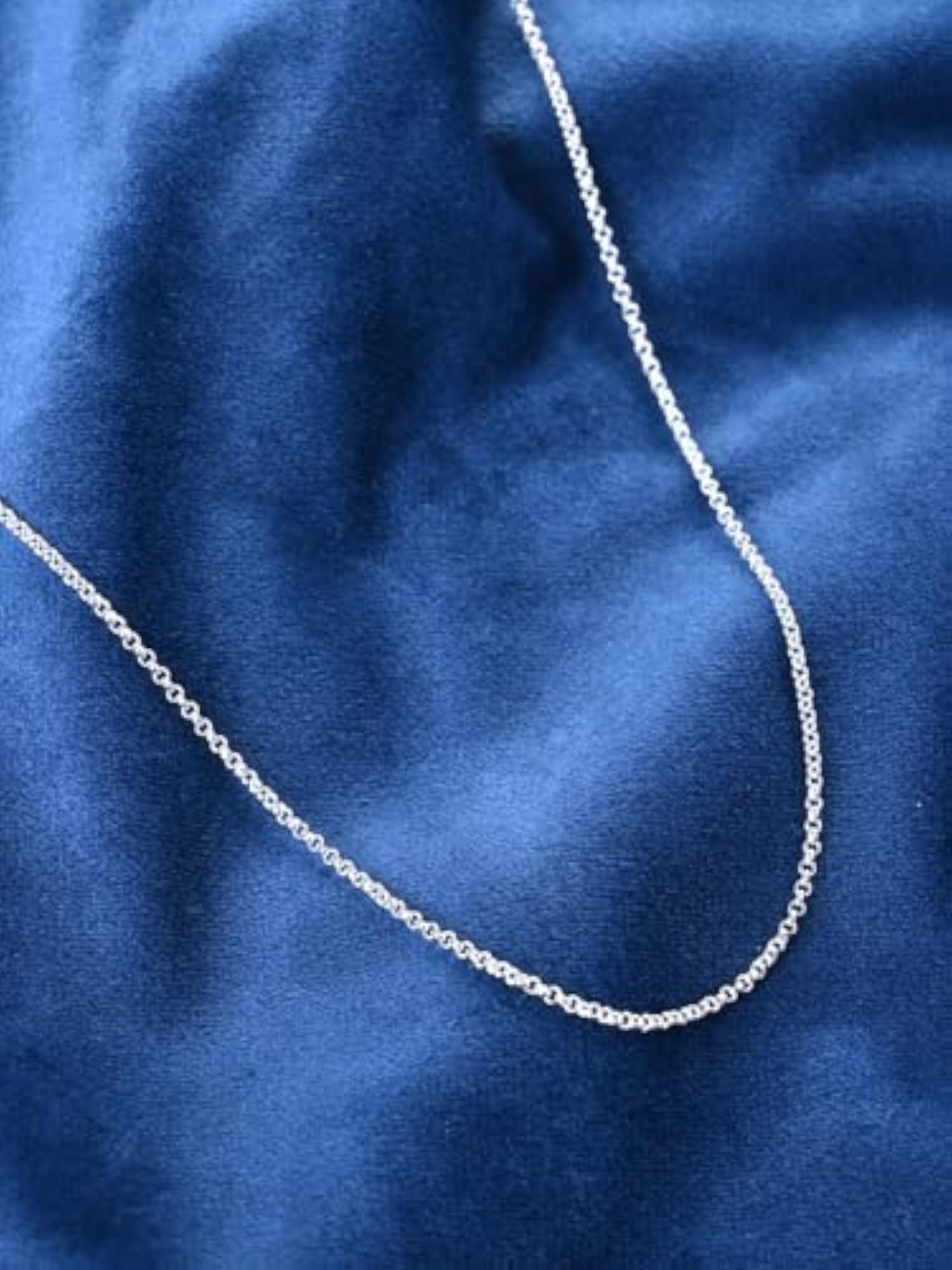 Pure 925 Sterling Silver 24-Inch Cable Chain Necklace