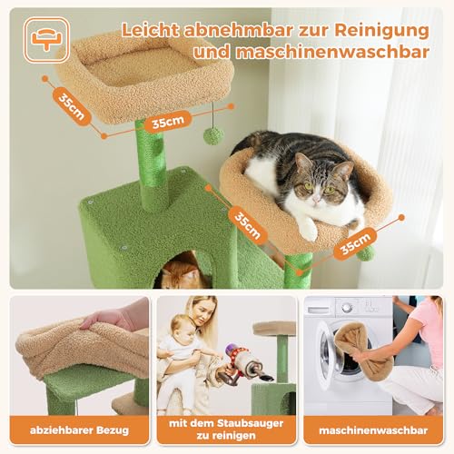Arbre à chat grande taille de 180cm pour calmer les besoins de griffades du chat - 4