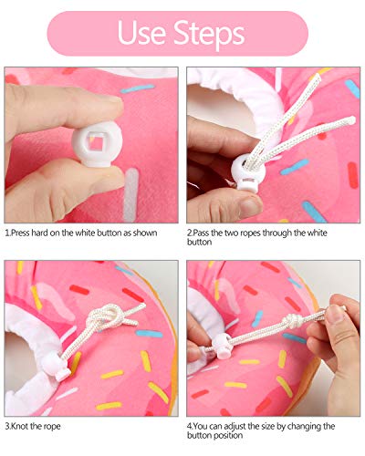 Woiworco Adjustable Cat Recovery Collar, Cute Cat Donut Collar, Soft Cone Collars For Cat, Cat Cones To Stop Licking Wound Healing Protective Cone After Surgery Elizabethan Collars For Pets(M, Pink) #TOP7