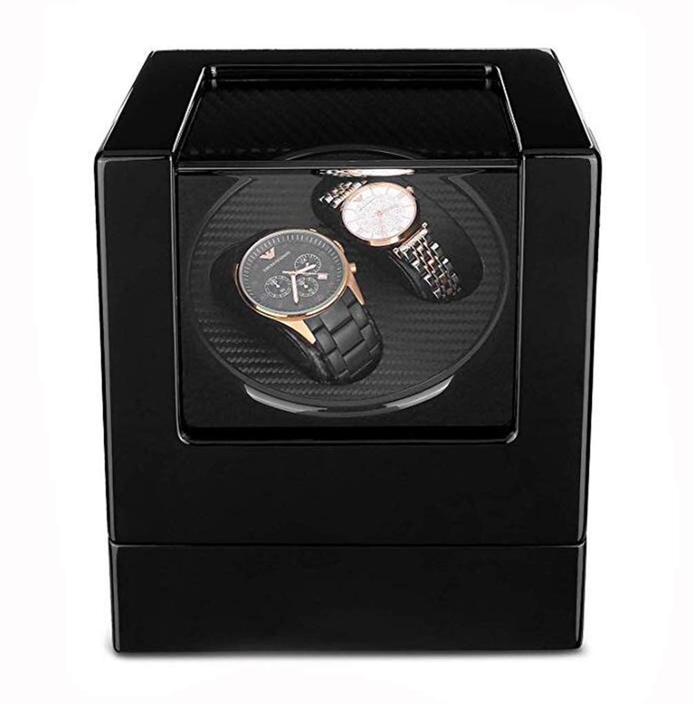TEmkin2 Automatic Unisex Watch Winder, Double Wooden 100% Handmade Watch Winder Box with Imported Mabuchi Quiet Motor
