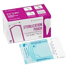 200 2.25 x 2.75 Inch Self Sealing Sterilization Autoclave Pouch Bags with Indicators, 1 Box of 200