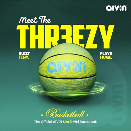 Image of Aivin THRE3ZY Mini Basketball Size 3 - Compact Design | Pro Grip & Durable Build | for Kids, Teens & Youth