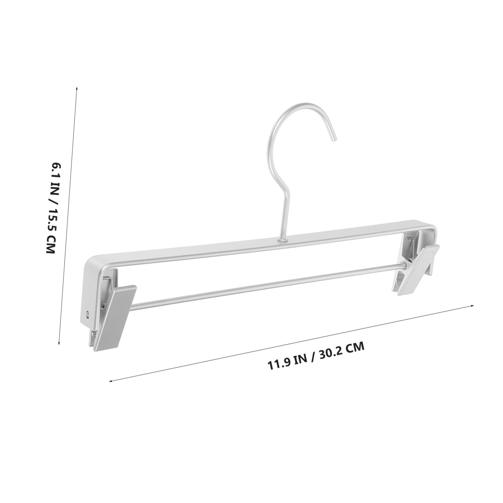 SOLUSTRE Space-Saving Jeans Hangers Pack Metal Trouser Clips Non-Slip Skirt Hangers Heavy Duty Aluminum Alloy Closet Organizer