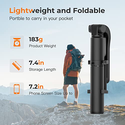 Sensyne 3 In 1 Selfie Stick, 40" Extendable Phone Tripod With Wireless Remote, Lightweight, Portable For Selfies, Video Recording, Live Stream, Youtube, Tiktok, Compatible With All Cell Phones #TOP5