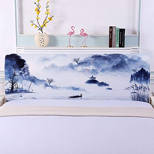 Nordic Luxury Bed Headboards Slipcover Elastic Bed Head Cover 360° All Inclusive Backrest Cover Dust-proof Protective Cover For Queen King Size Wood Leather Beds (Color : G, Size : 150cm)