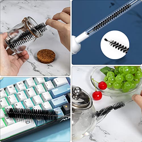 Image of Ixiaoyoo 12 Pcs Straw Cleaner Brushes Set, 8.2 Inch Nylon Cleaning Brush | Black Tube Cleaner Brushes for Tumbler, Sippy Cup, Water Bottles, Hummingbird Feeders, Pipes, Sink Drain & Pet Waterers