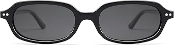 Retro Small Rectangle Sunglasses for Women Men Trendy Narrow Square Sunnies AP3729
