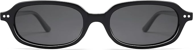 Retro Small Rectangle Sunglasses for Women Men Trendy Narrow Square Sunnies AP3729