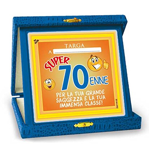 TARGHETTA TROFEO 70 ANNI Gadget idea regalo festa