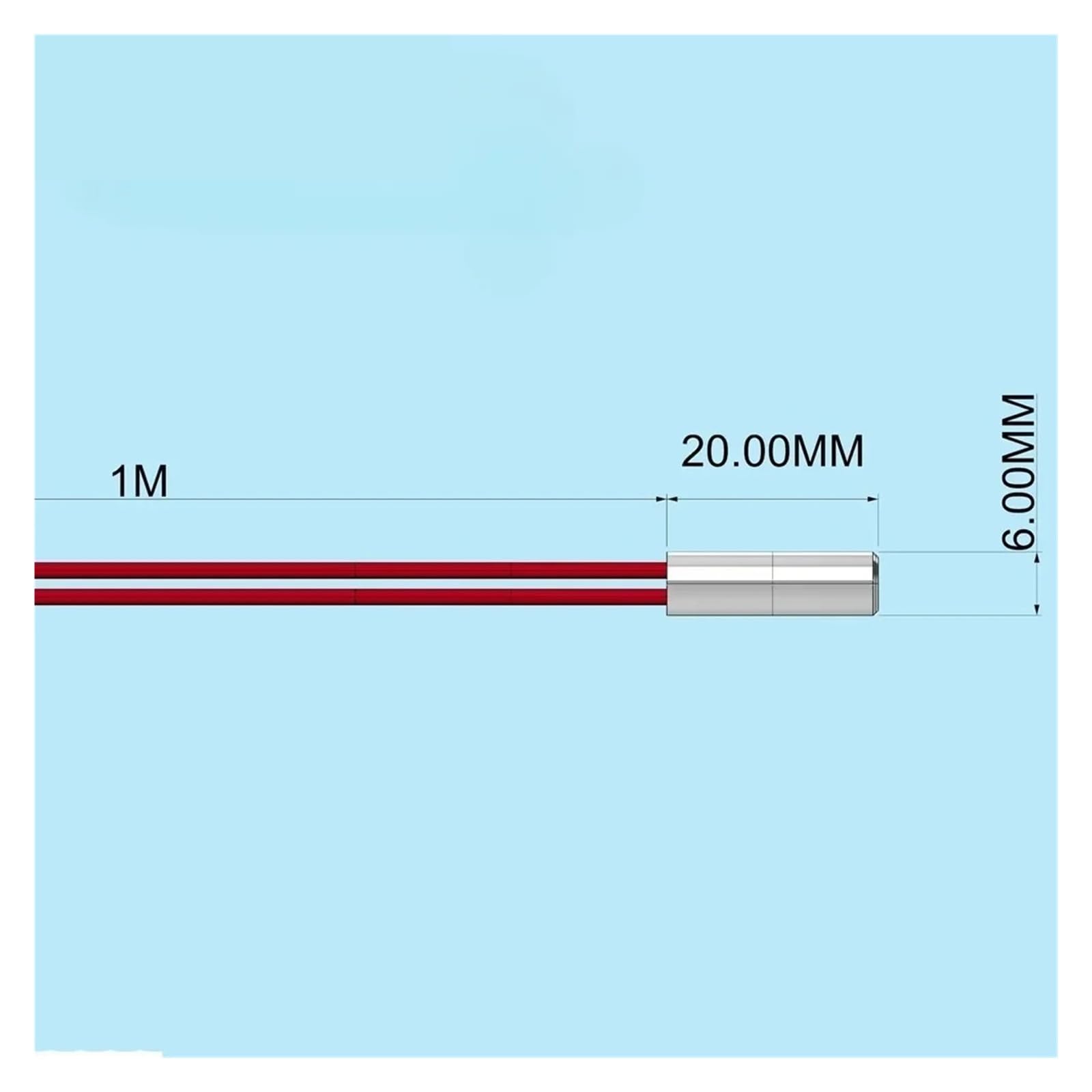 Riscaldatore a cartuccia 6x20mm 1M for stampante 3D RepRap
