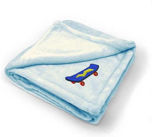 Ropa de cama de bebé mantas para niños y niñas juguete monopatín poliéster suave felpa receptora manta azul diseño solo