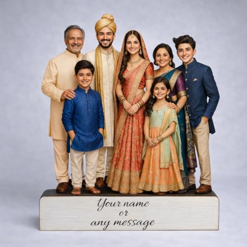 Image of Personalized Cutout Photo Frame - Caricature Frame Perfect For Display with Name or Message on Heavy Base - Unique Gift for Special Occasions
