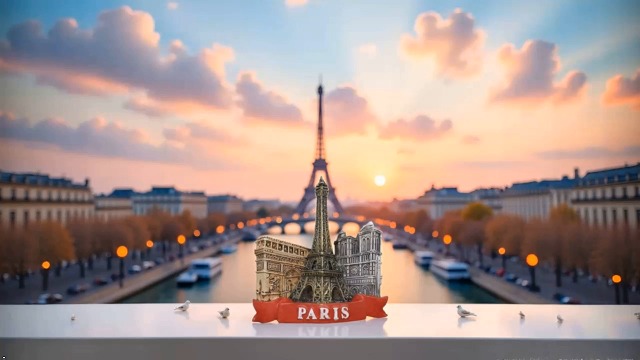 Imán Decorativo Torre Eiffel 3D Resina miniatura 7