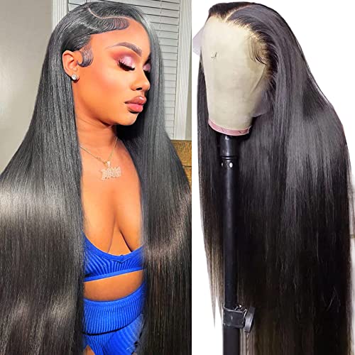MOBOK 22 Inch Lace Front Wigs Human Hair Straight Hair 13x4 